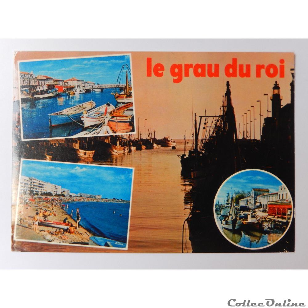 carte postale france languedoc roussillon cp du gard le grau du roi