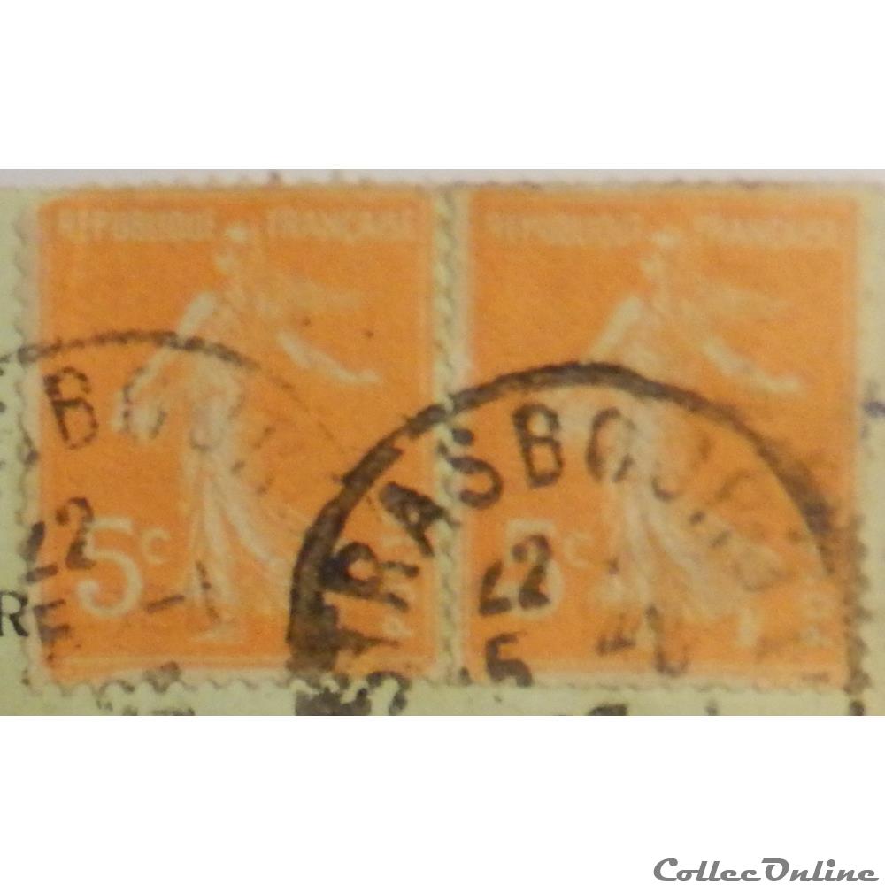 00158 Semeuse fond plein 5c orange de 1920 2 timbre france 00158 semeuse fond plein 5c orange de 1920