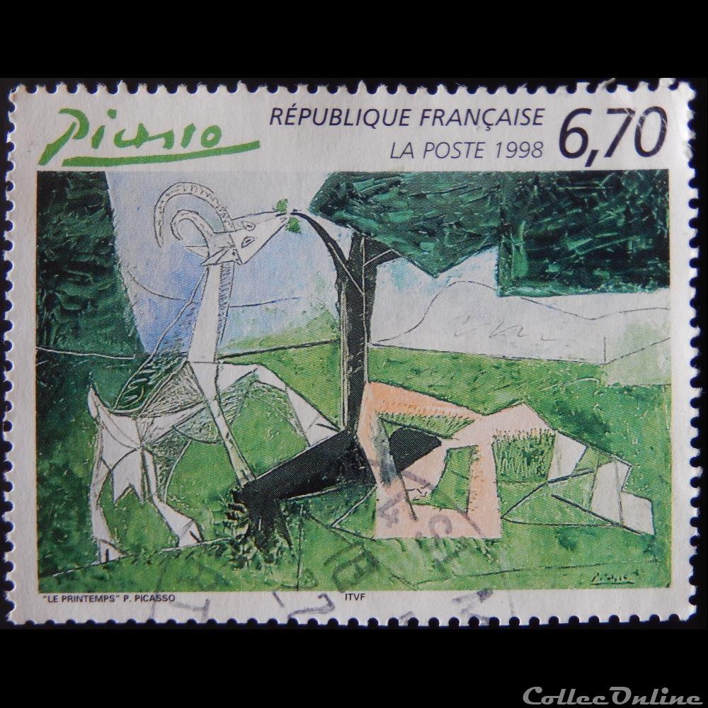 03162 Picasso «Le printemps» 6F70 de 1998 timbre france 03162 picasso le printemps 6f70 de 1998