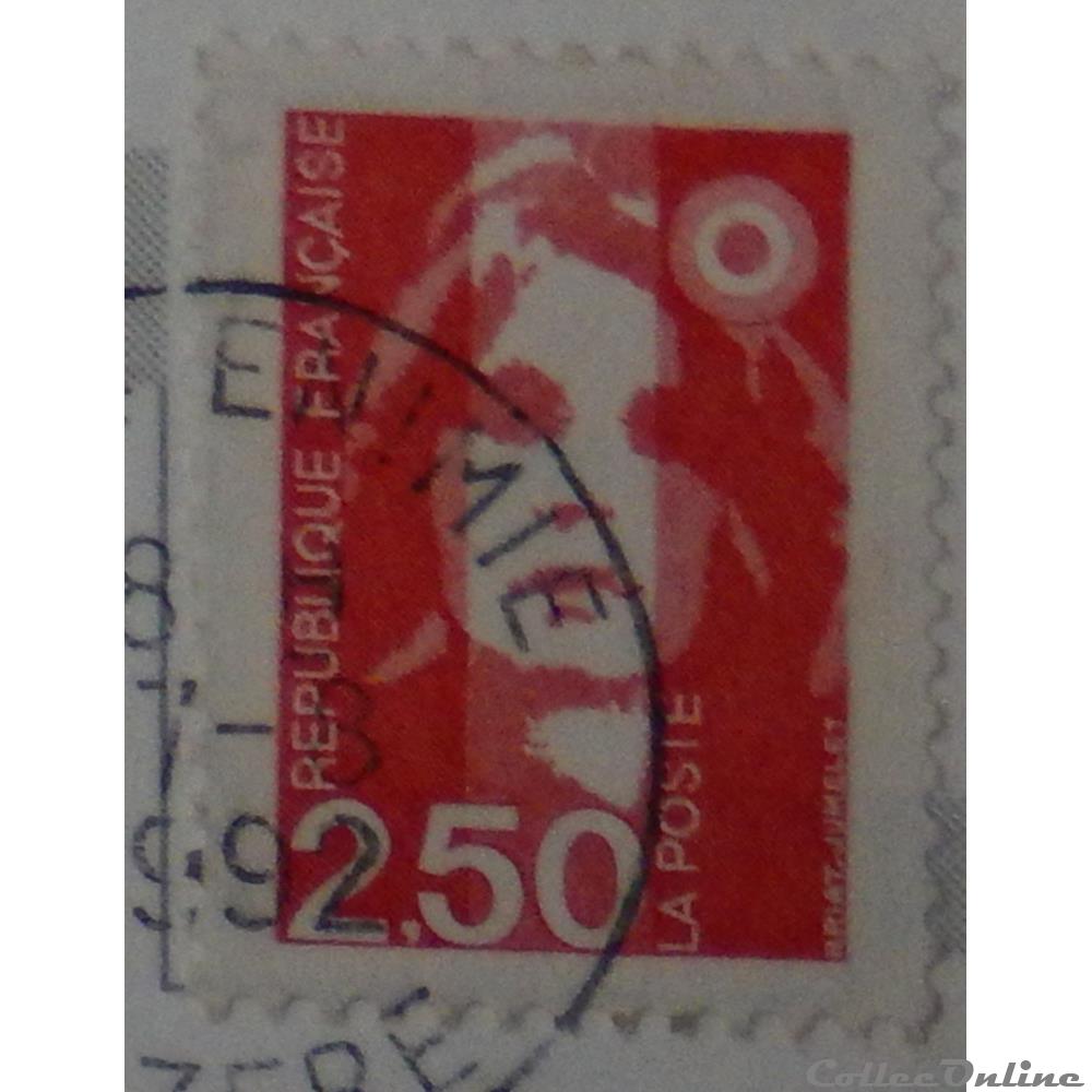 02715 Marianne de Briat 2F50 dentelé rouge de 1991 5 timbre france 02715 marianne de briat 2f50 dentele rouge de 1991