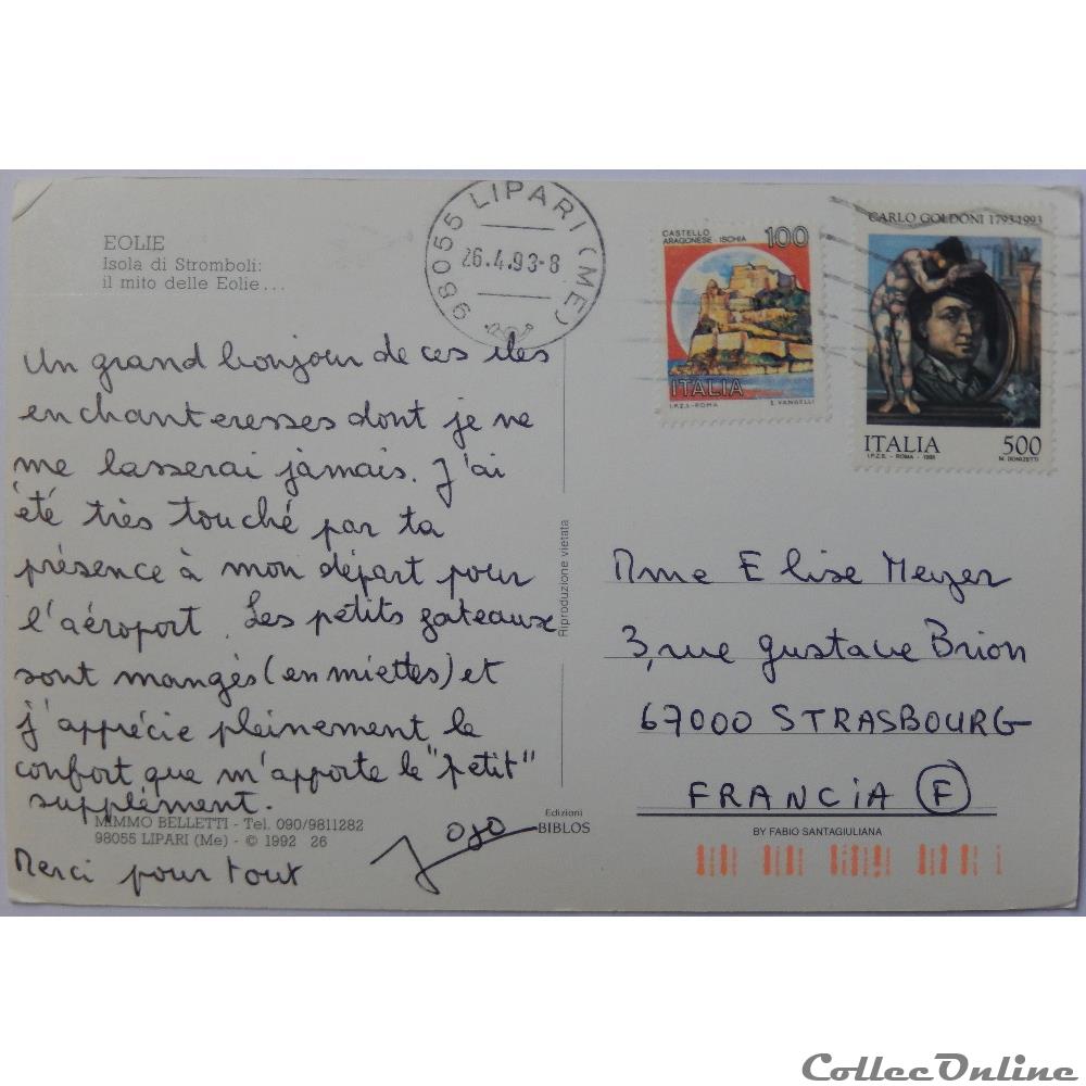 CP d'Italie, Sicile, îles Eoliennes carte postale europe alsace cp italie sicile iles eoliennes