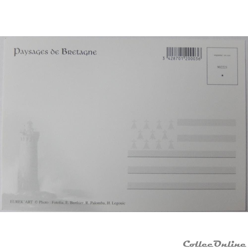 carte postale france cp de bretagne les phares