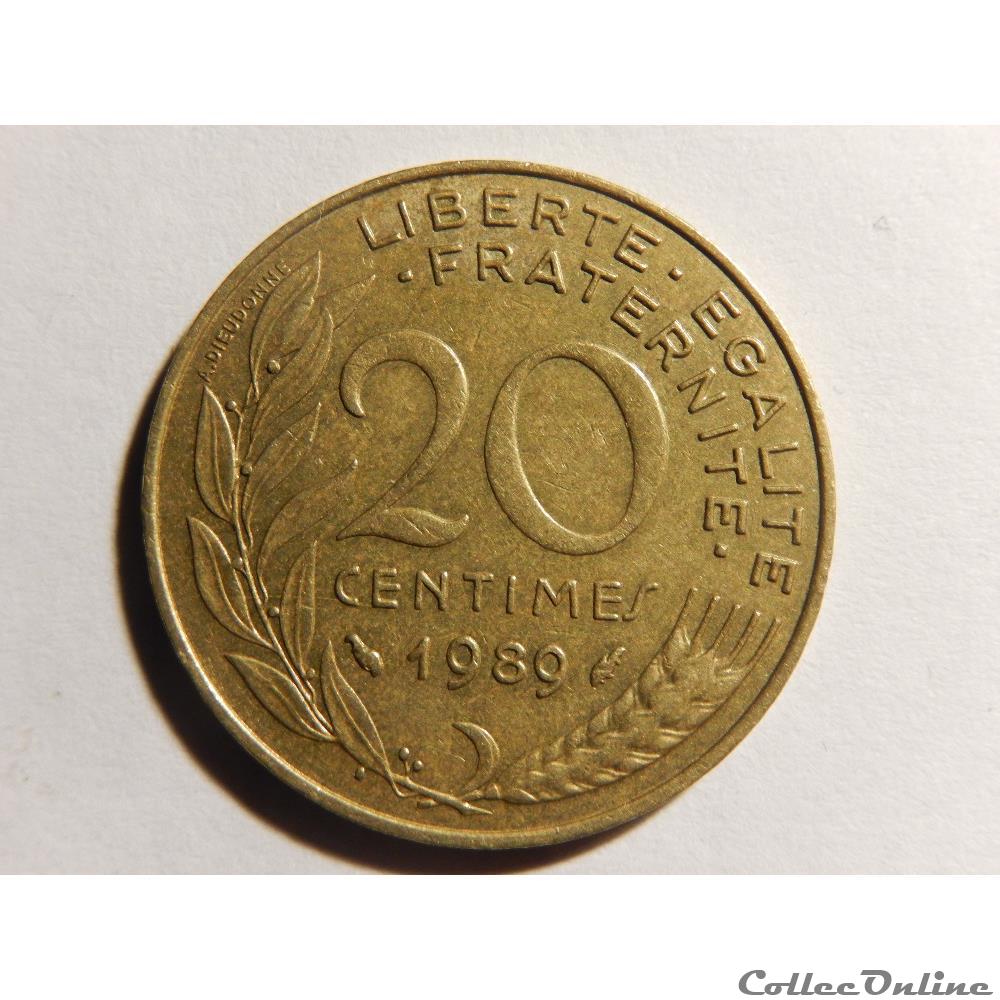 20 centimes Marianne 1989 monnaie france moderne 20 centimes marianne 1989