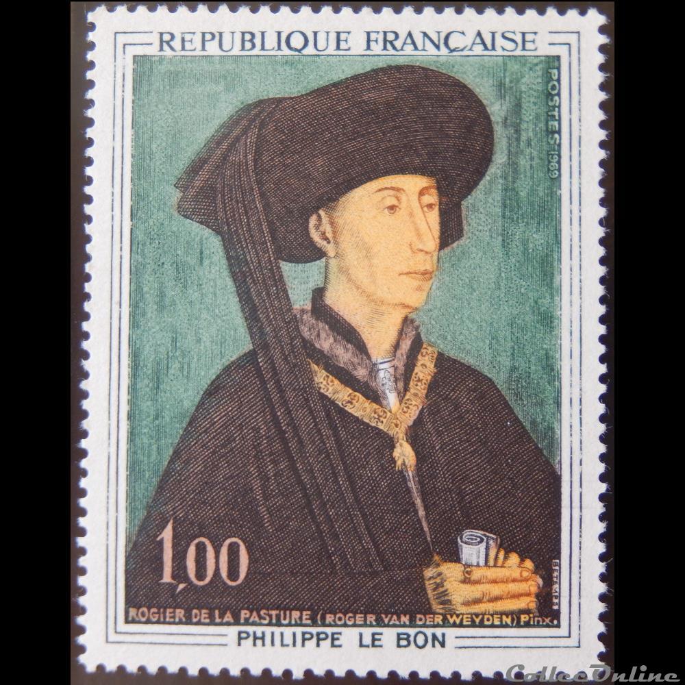 timbre france 01587 philippe le bon 1f