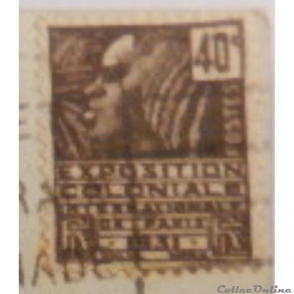 timbre france 00271 exposition coloniale 40c de 1930