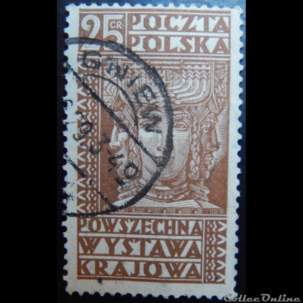 Pologne 00349 exposition agricole de Poznan 25Gr de 1928 timbre europe pologne 00349 exposition agricole de poznan 25gr de 1928