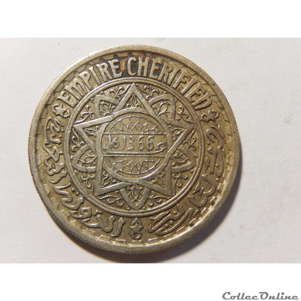 20 francs de 1947 2 monnaie monde maroc 20 francs de 1947