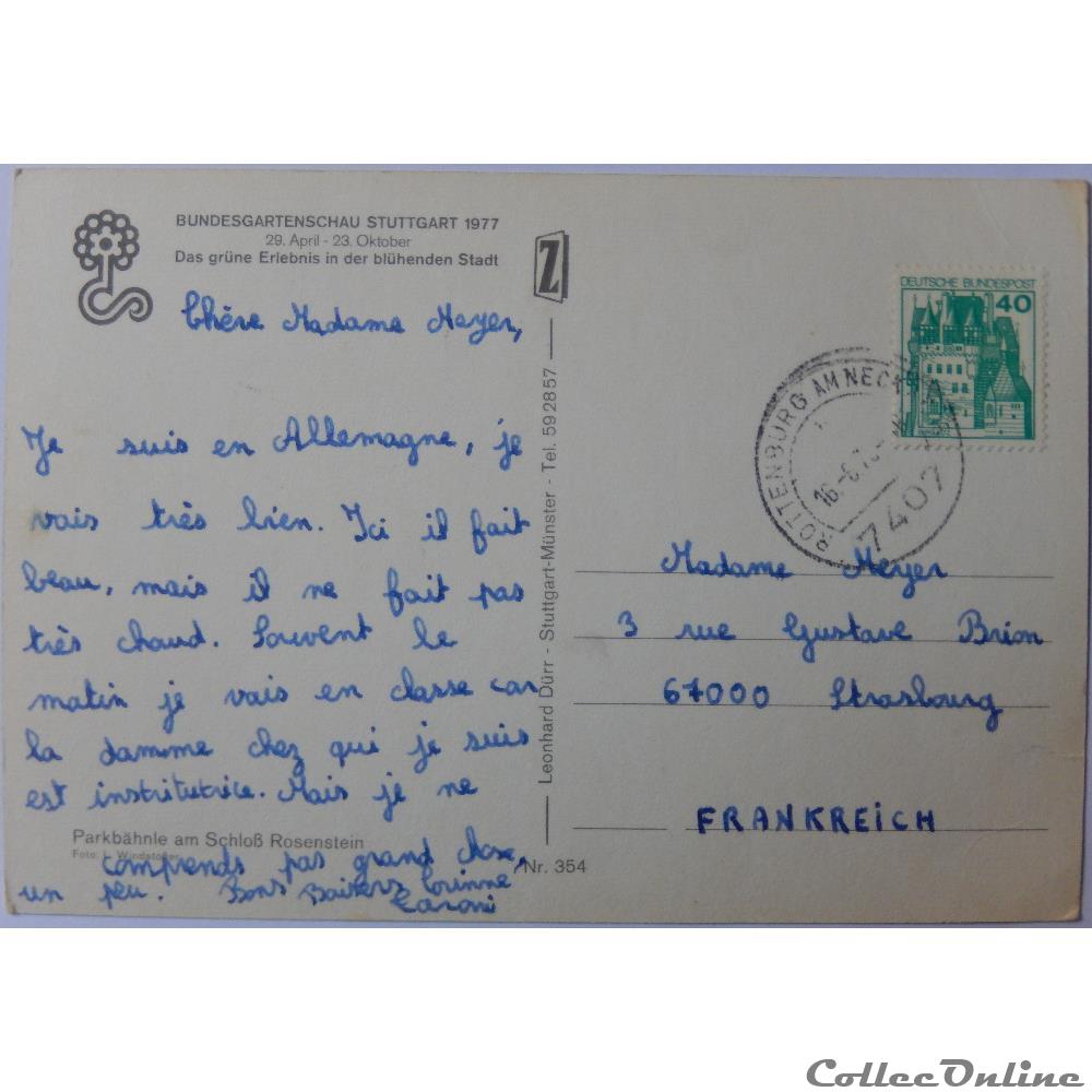 CP d'Allemagne, Bade-Wurtemberg, Stuttgart carte postale europe corse cp allemagne bade wurtemberg stuttgart