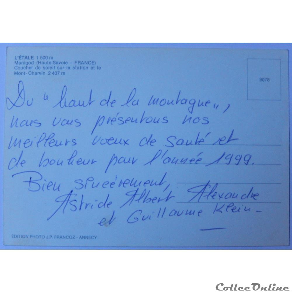 CP de Haute-Savoie, Manigod l'Etale carte postale france rhone alpe cp de haute savoie manigod etale