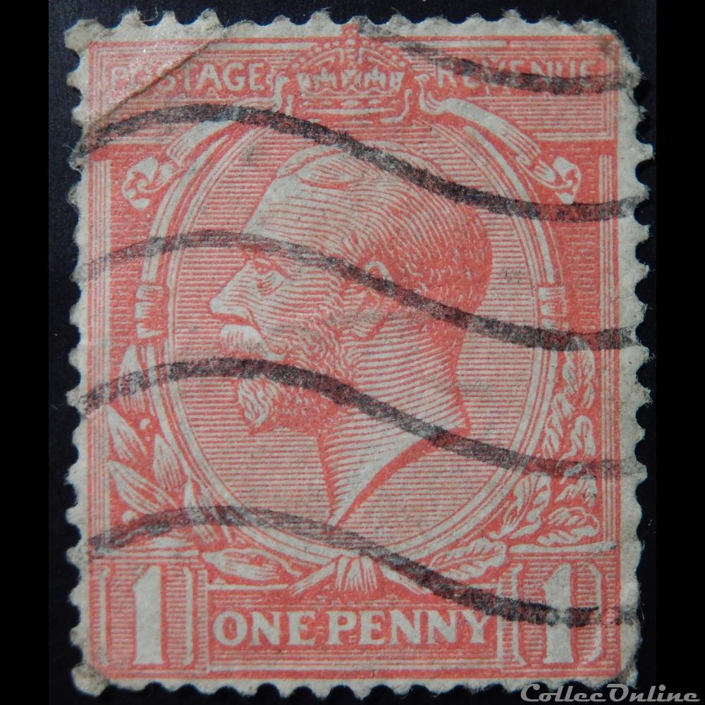 Royaume-Uni 00140 roi Georges V 1d de 1912 3 timbre europe royaume uni 00140 roi georges v 1d de 1912