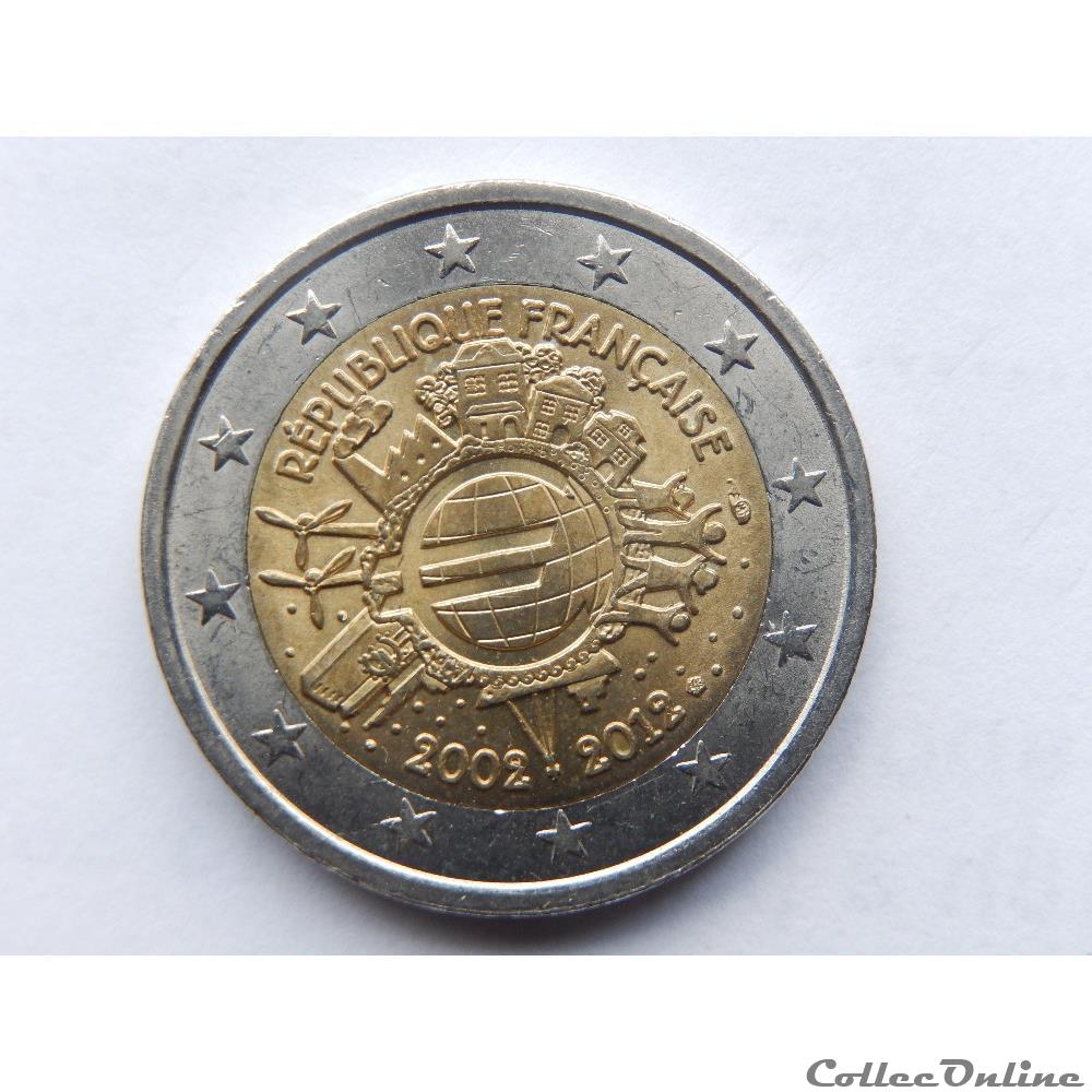 France, 10 ans de l'euros 2002-2012 monnaie france 10 ans de euros 2002 2012
