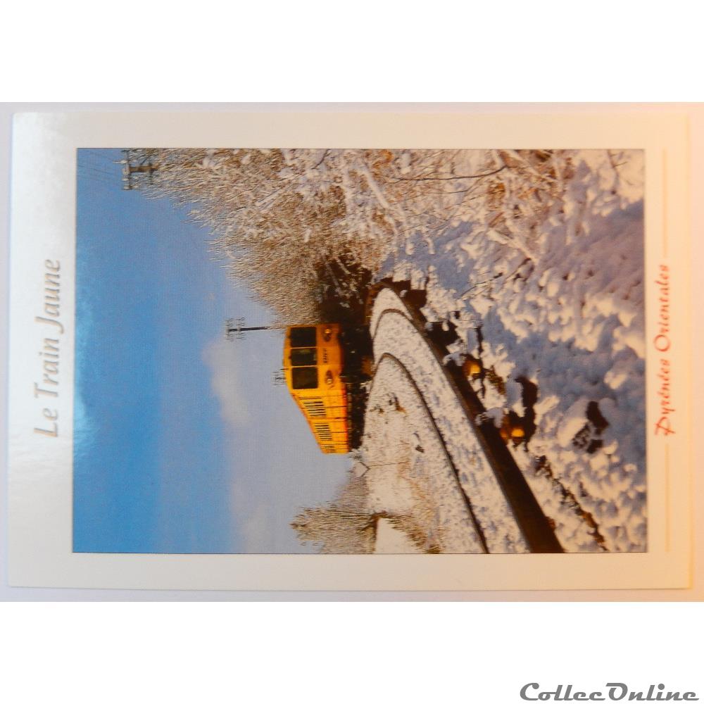 CP des Pyrénées-Orientales, Le Train Jaune carte postale france midi cp des pyrenees orientales le train jaune