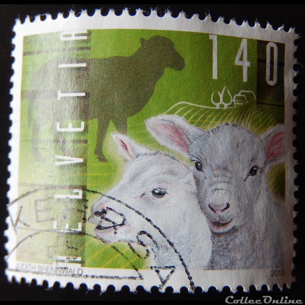 Suisse 02236 Agneaux 140cts de 2013 timbre europe suisse 02236 agneaux 140cts de 2013
