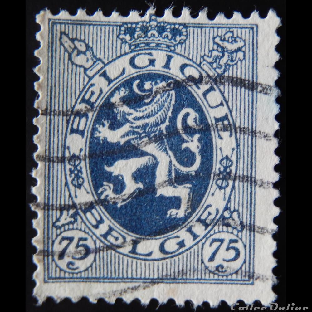 Belgique 00288 lion debout 75c de 1930 timbre europe belgique 00288 lion debout 75c de 1930