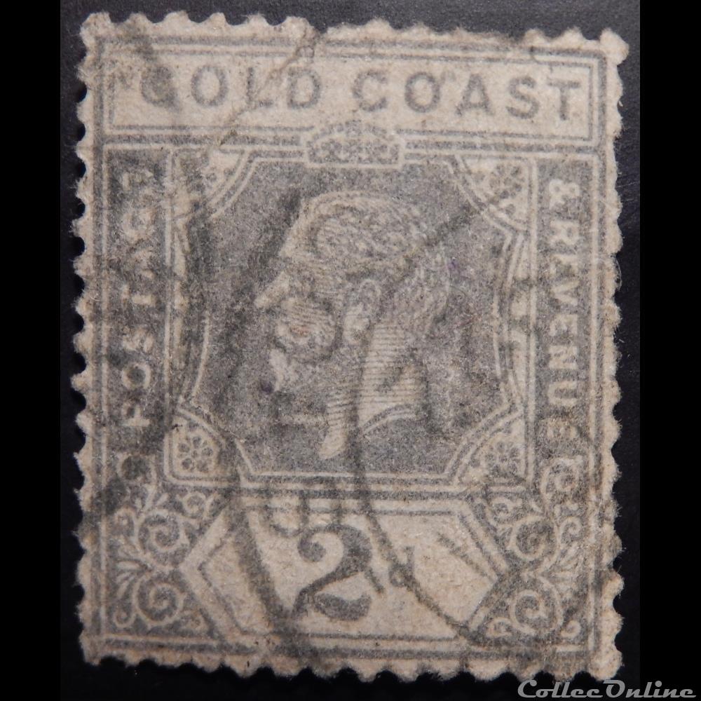 timbre afrique ghana cote or 00058 roi edward vii 2d de 1909