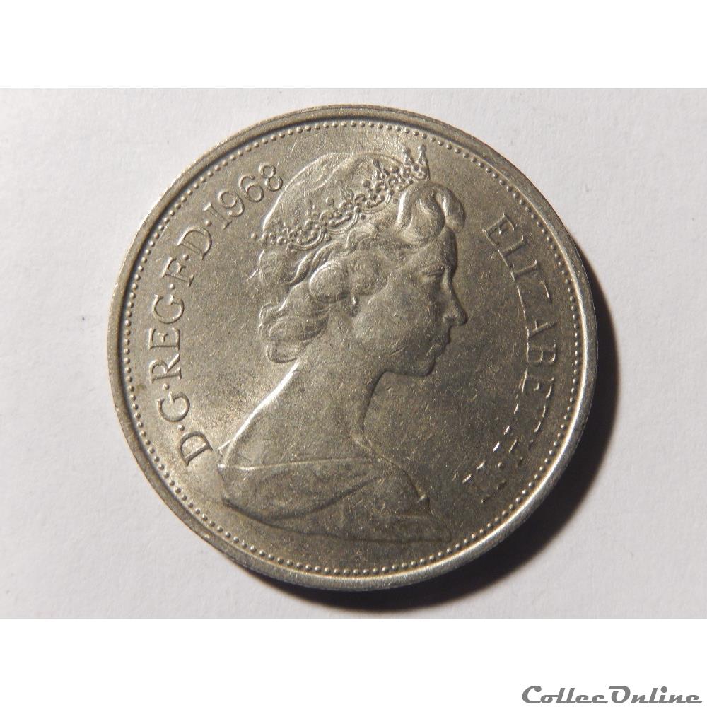 Royaume-Uni, 10 new pence de 1968 2 monnaie monde royaume uni 10 new pence de 1968