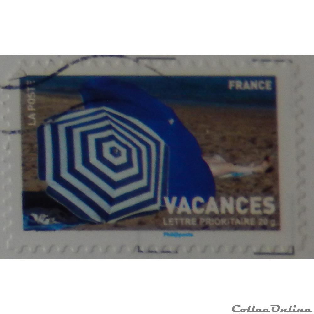 04045 Vacances Parasols et plage 20g de 2007 timbre france 04045 vacances parasols et plage 20g de 2007