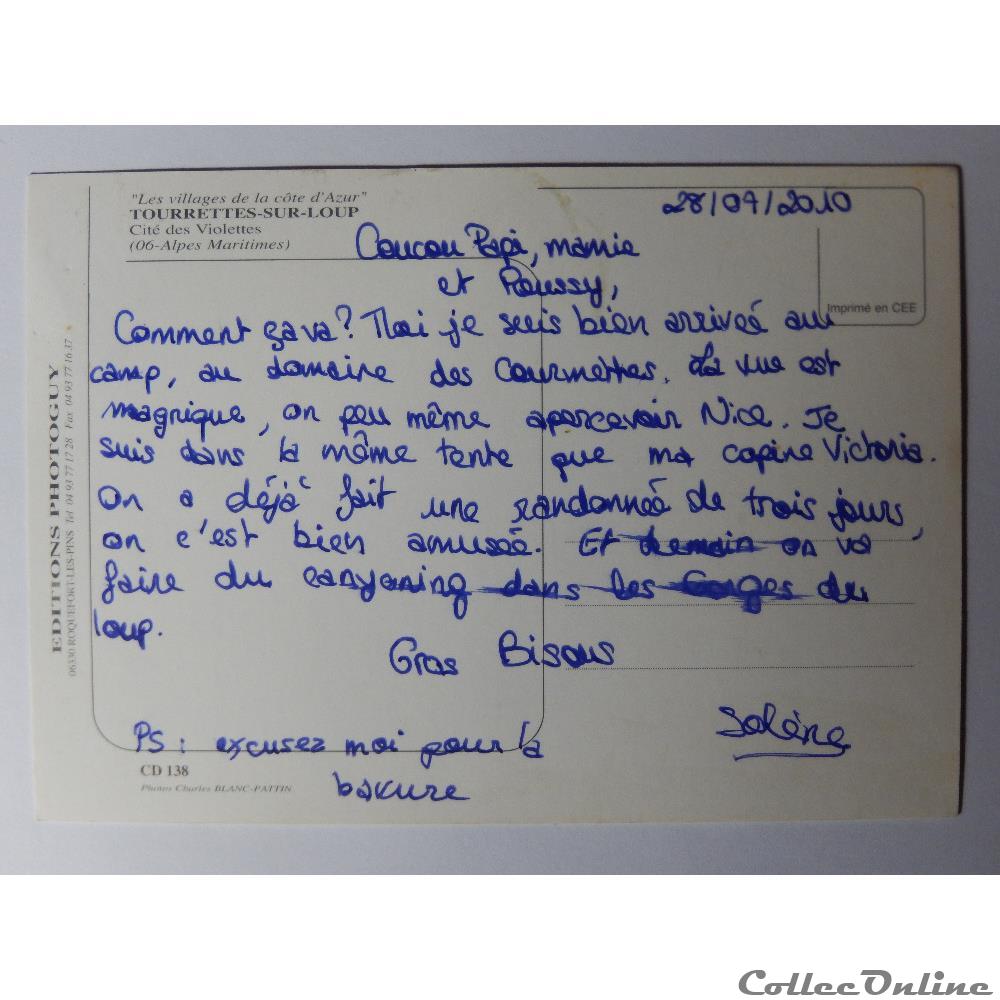 carte postale france provence cote azur cp des alpes maritimes tourettes sur loup