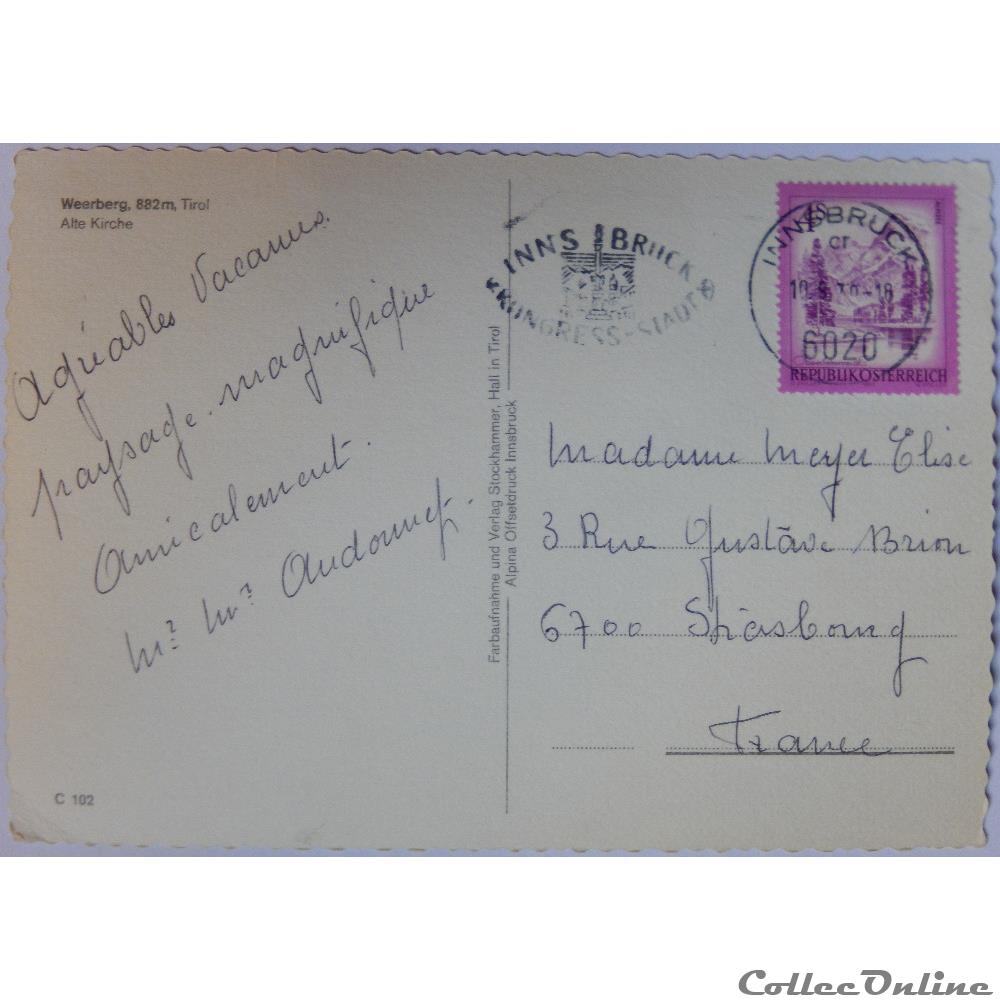 CP d'Autriche, Tirol, Weerberg carte postale europe aquitaine cp autriche tirol weerberg