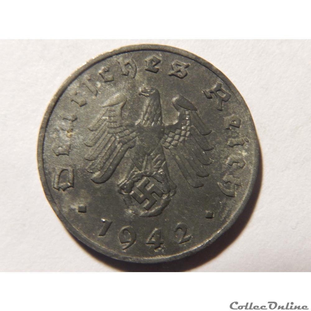 monnaie monde allemagne 1 reichspfennig de 1942