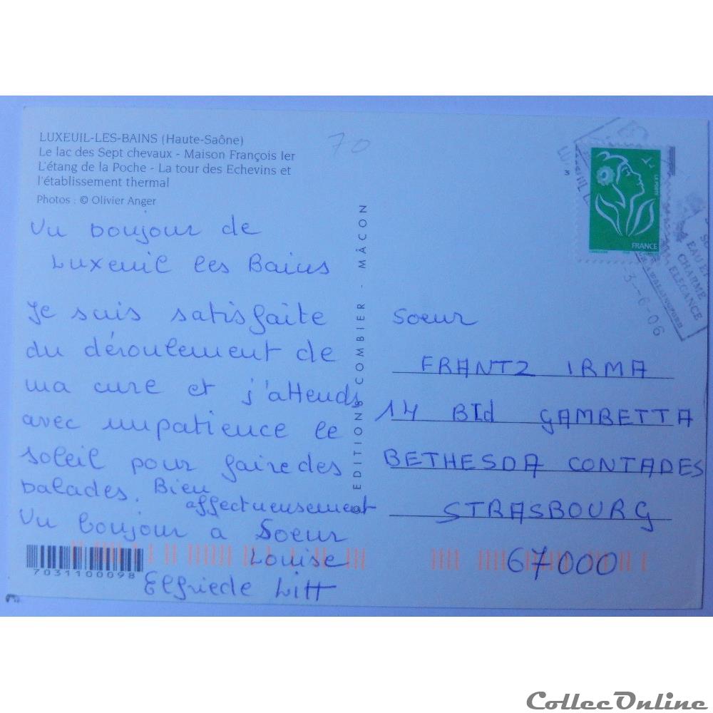 CP de Haute-Saône, Luxeuil-les-Bains carte postale france franche comte cp de haute saone luxeuil les bains