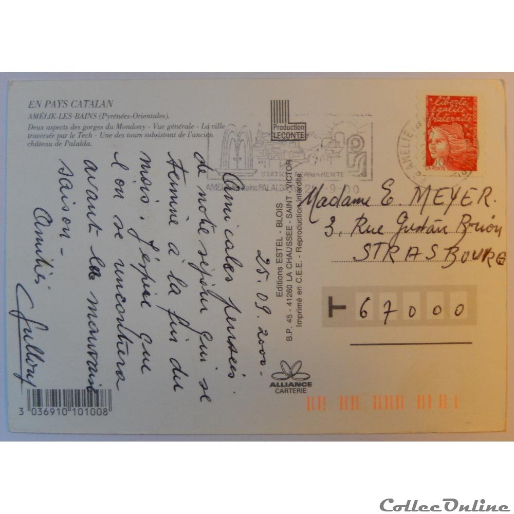 carte postale france midi cp des pyrenees orientales amelie les bains