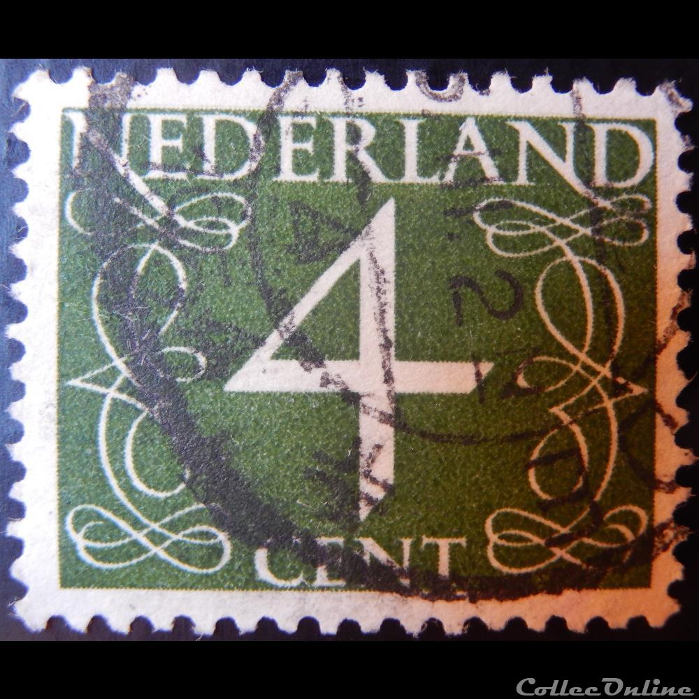 Pays-Bas 00460 chiffre 4c de 1946 timbre europe pays bas 00460 chiffre 4c de 1946