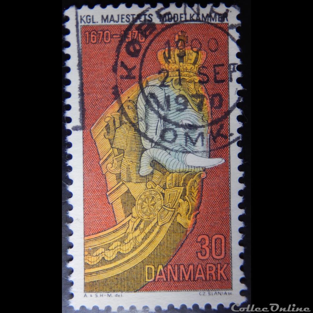 Danemark 00504 figure de proue éléphant 30ore de 1970 timbre europe danemark 00504 figure de proue elephant 30ore de 1970