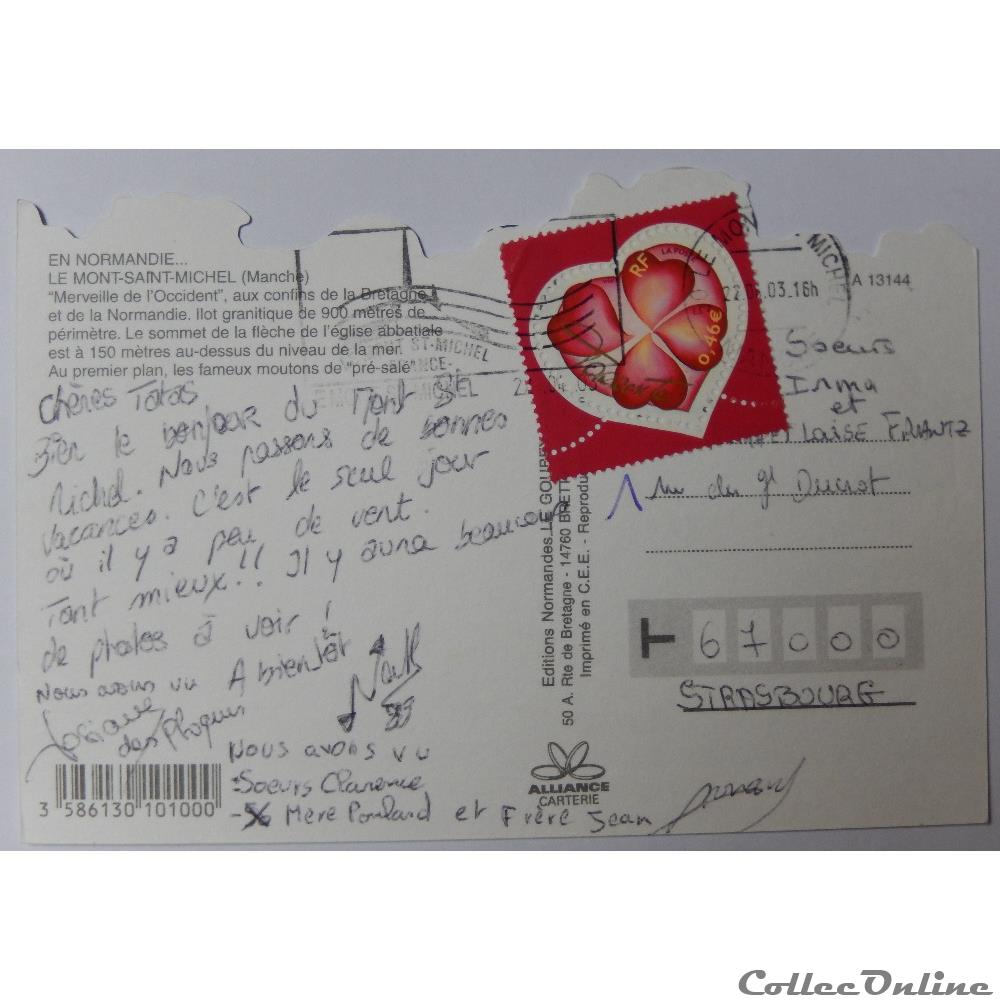 carte postale france basse normandie cp de la manche le mont saint michel