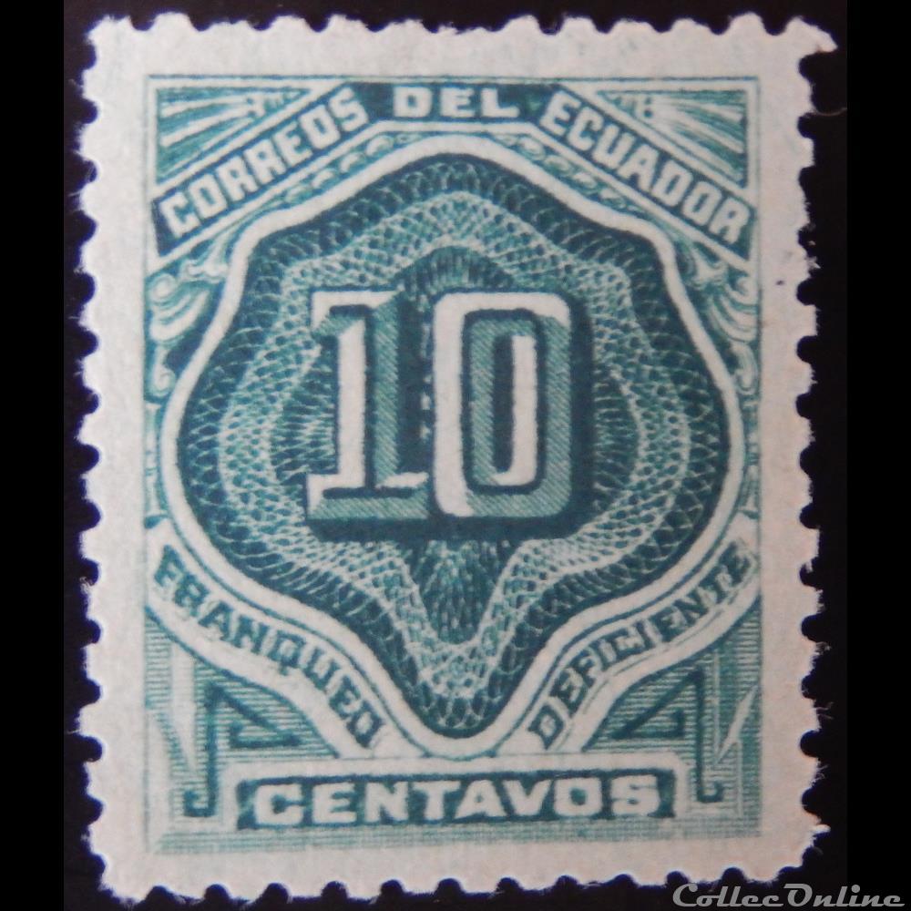 Equateur T0004 chiffre 10c de 1896 timbre amerique equateur t0004 chiffre 10c de 1896