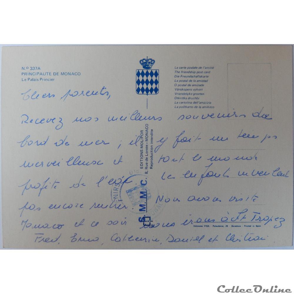 carte postale europe bretagne cp de la principaute de monaco monaco