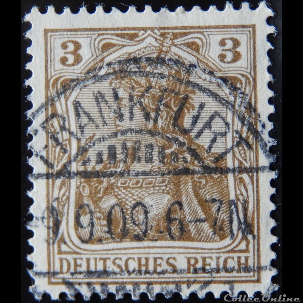 Allemagne Reich 00067 Germania avec la couronne impériale 3pf de 1902 timbre europe allemagne reich 00067 germania avec la couronne imperiale 3pf de 1902