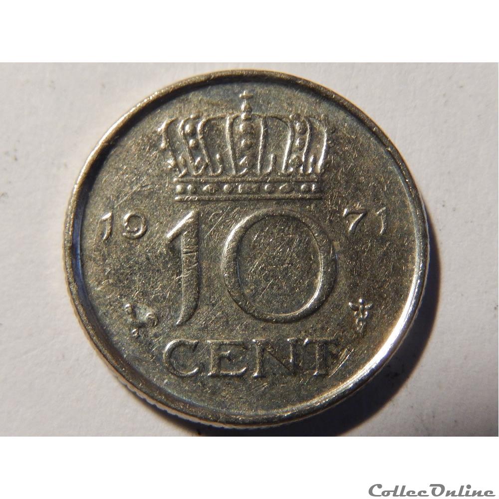 Pays-Bas, 10 cent de 1971 monnaie monde pays bas 10 cent de 1971
