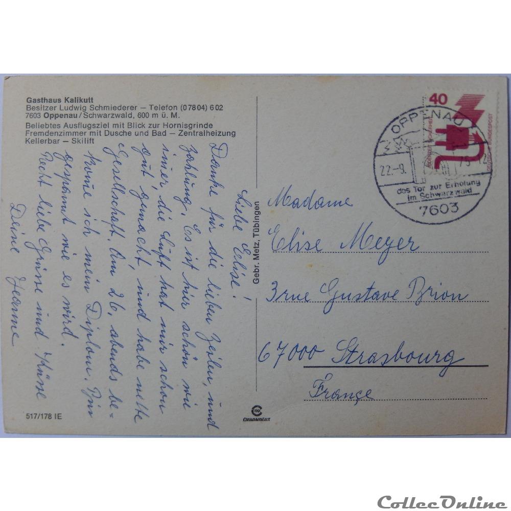 carte postale europe aquitaine cp allemagne bade wurtemberg oppenau