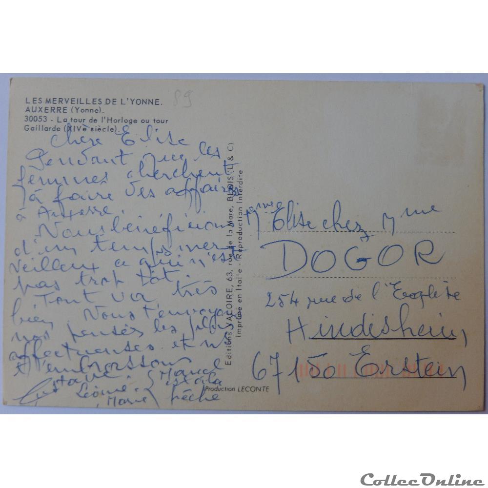 carte postale france bourgogne cp de yonne auxerre