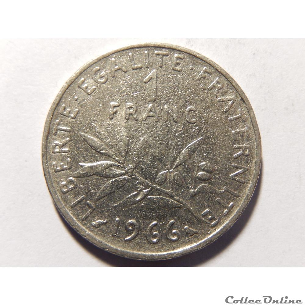1 franc semeuse 1966 monnaie france moderne 1 franc semeuse 1966