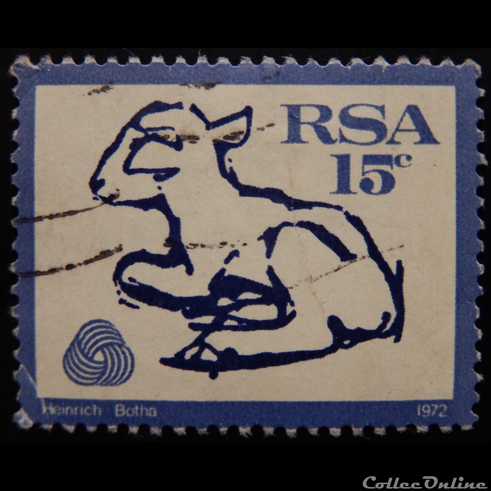 Afrique du Sud 00336 Agneau 15c de 1972 timbre afrique du sud 00336 agneau 15c de 1972