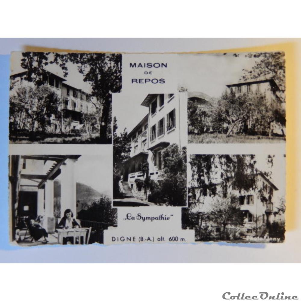 carte postale france cote azur cpa des alpes de haute provence digne maison de repos la sympathie