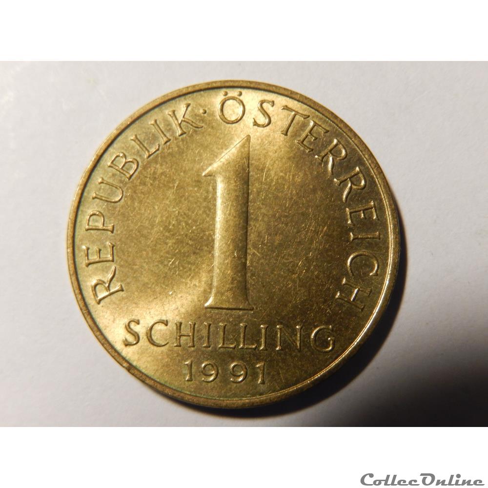 Autriche, 1 Schilling 1991 monnaie monde autriche 1 schilling 1991