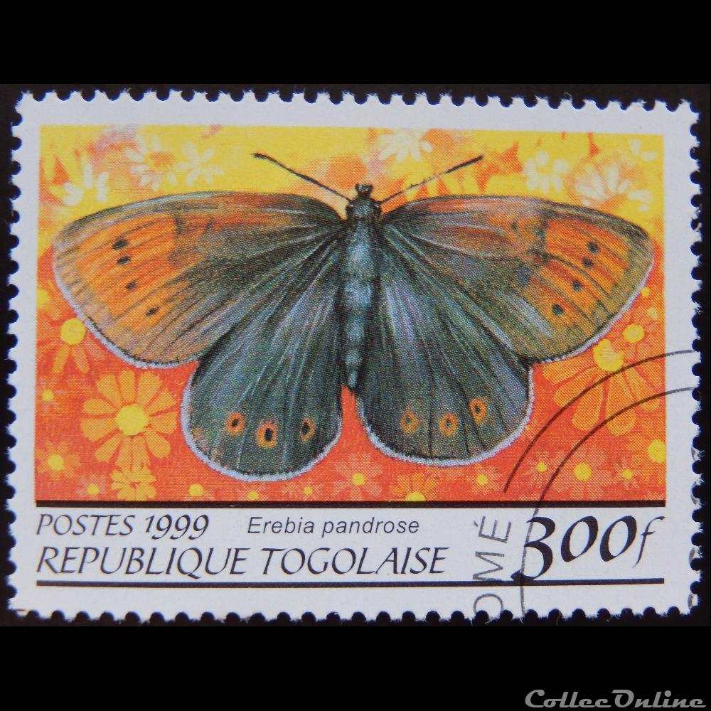 Togo 01688AX Erebia pandrose 300F de 1999 timbre afrique togo 01688ax erebia pandrose 300f de 1999