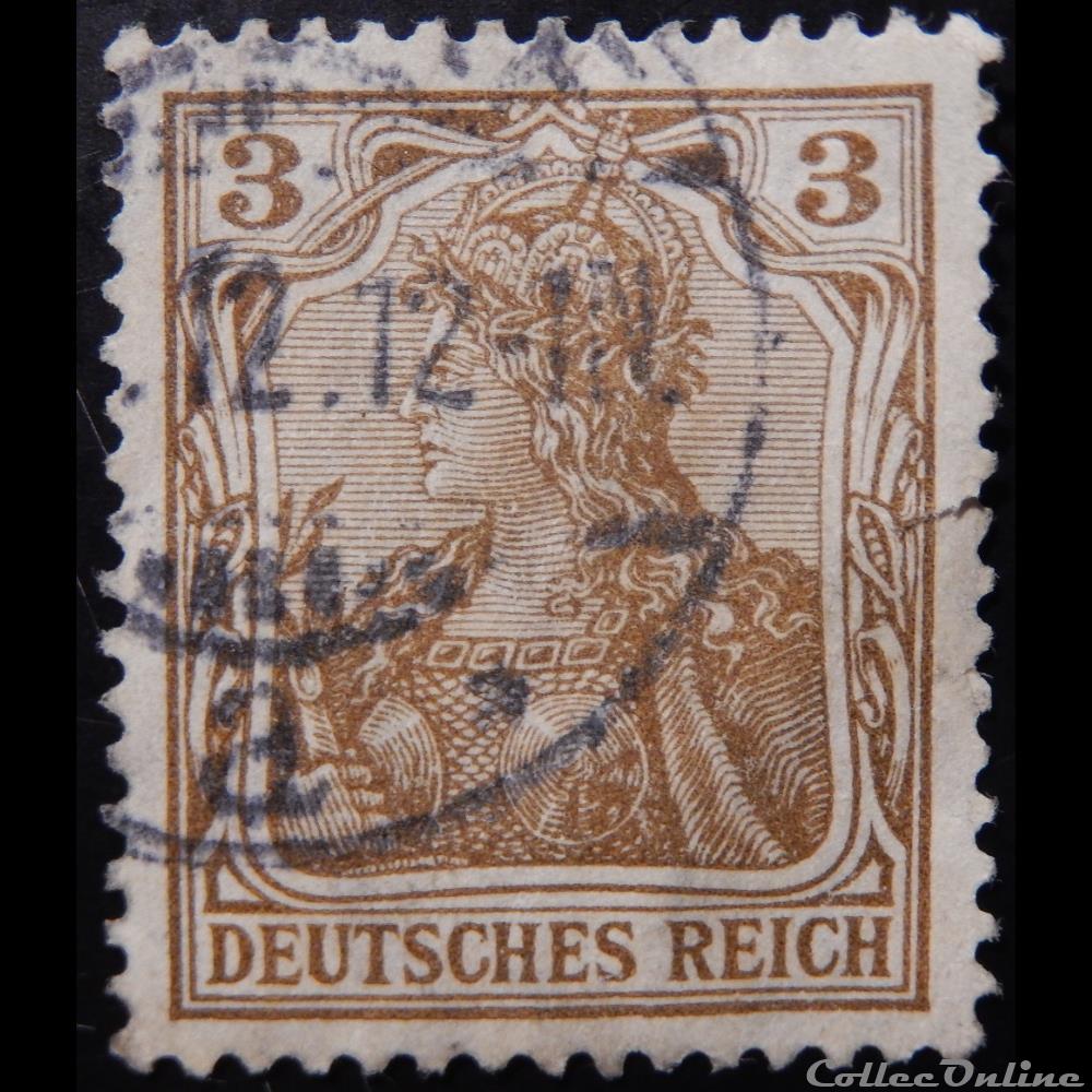 Allemagne Reich 00067 Germania avec la couronne impériale 3pf de 1902 timbre europe allemagne reich 00067 germania avec la couronne imperiale 3pf de 1902