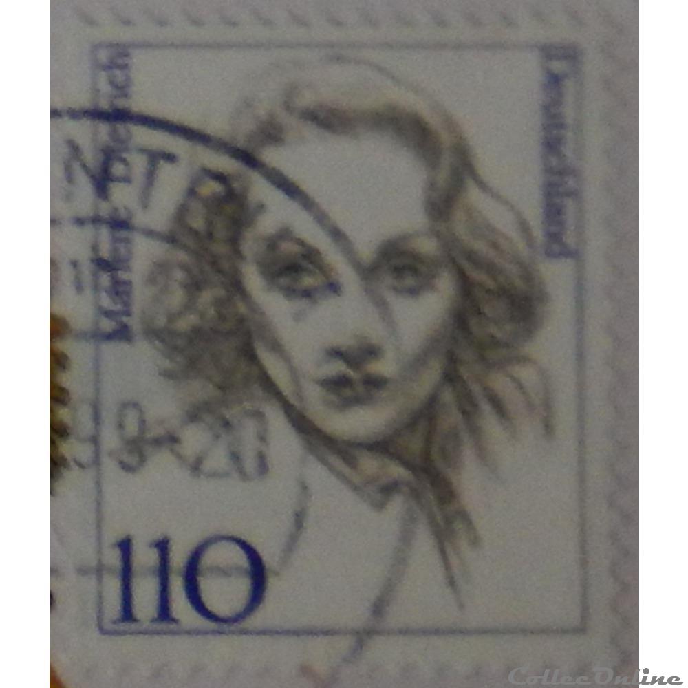 Allemagne RFA 01769 Marlène Dietrich 110pf de 1997 timbre europe allemagne rfa 01769 marlene dietrich 110pf de 1997