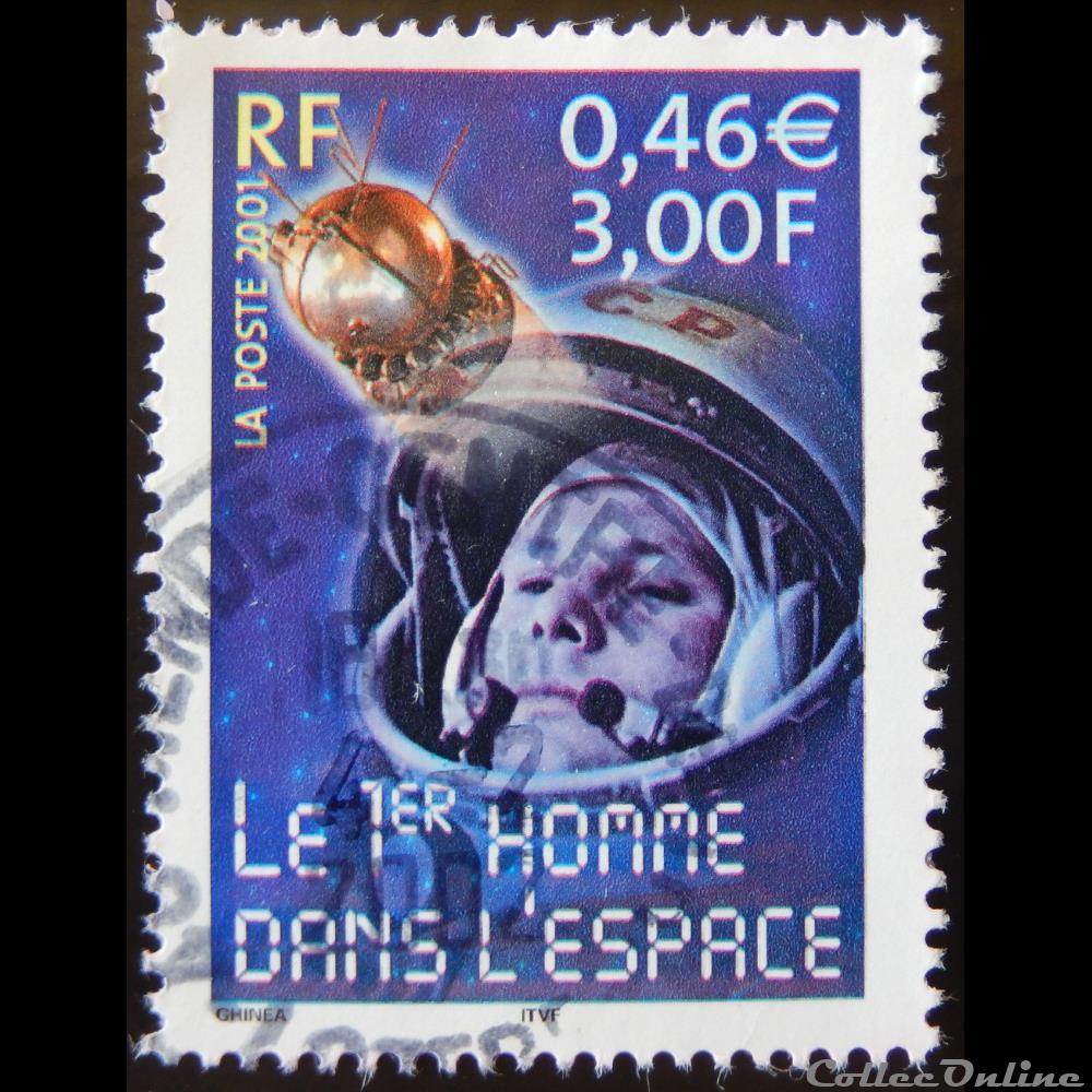 03425 Le 1er homme dans l'espace Youri Gagarine 0,46 € - 3F timbre france 03425 le 1er homme dans espace youri gagarine 0 46 3f