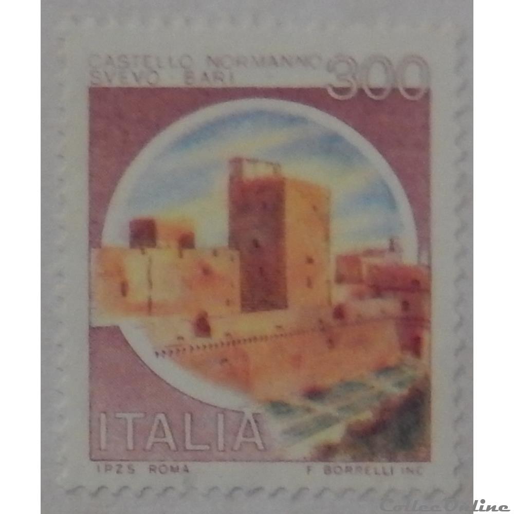 Italie 01447 château de Bari 300 lires de 1980 5 timbre europe italie 01447 chateau de bari 300 lires de 1980