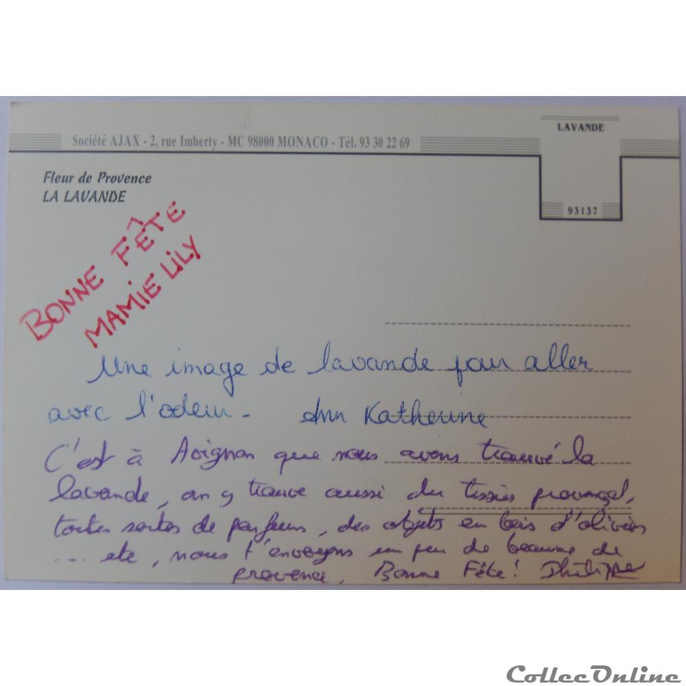 CP de Provence, la Lavande carte postale france cote azur cp de provence la lavande