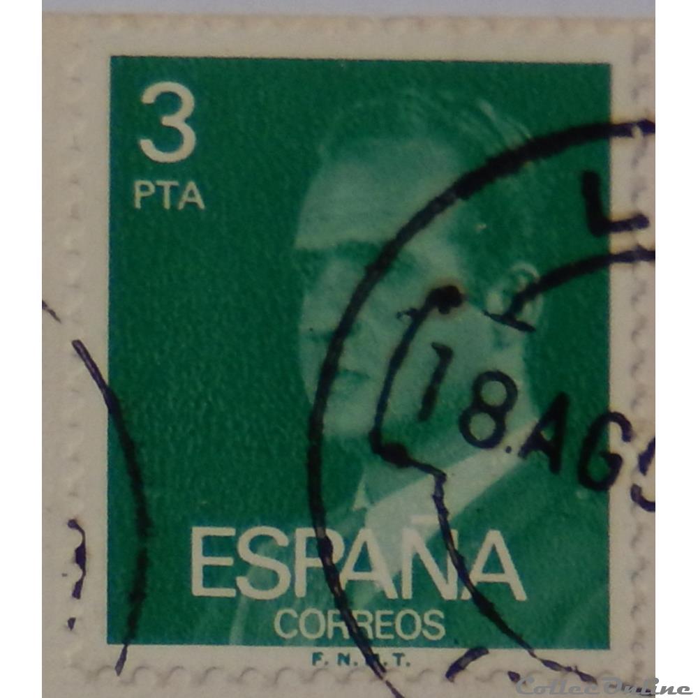 Espagne 01992 roi Juan Carlos I 3Ptas de 1976 timbre europe espagne 01992 roi juan carlos i 3ptas de 1976