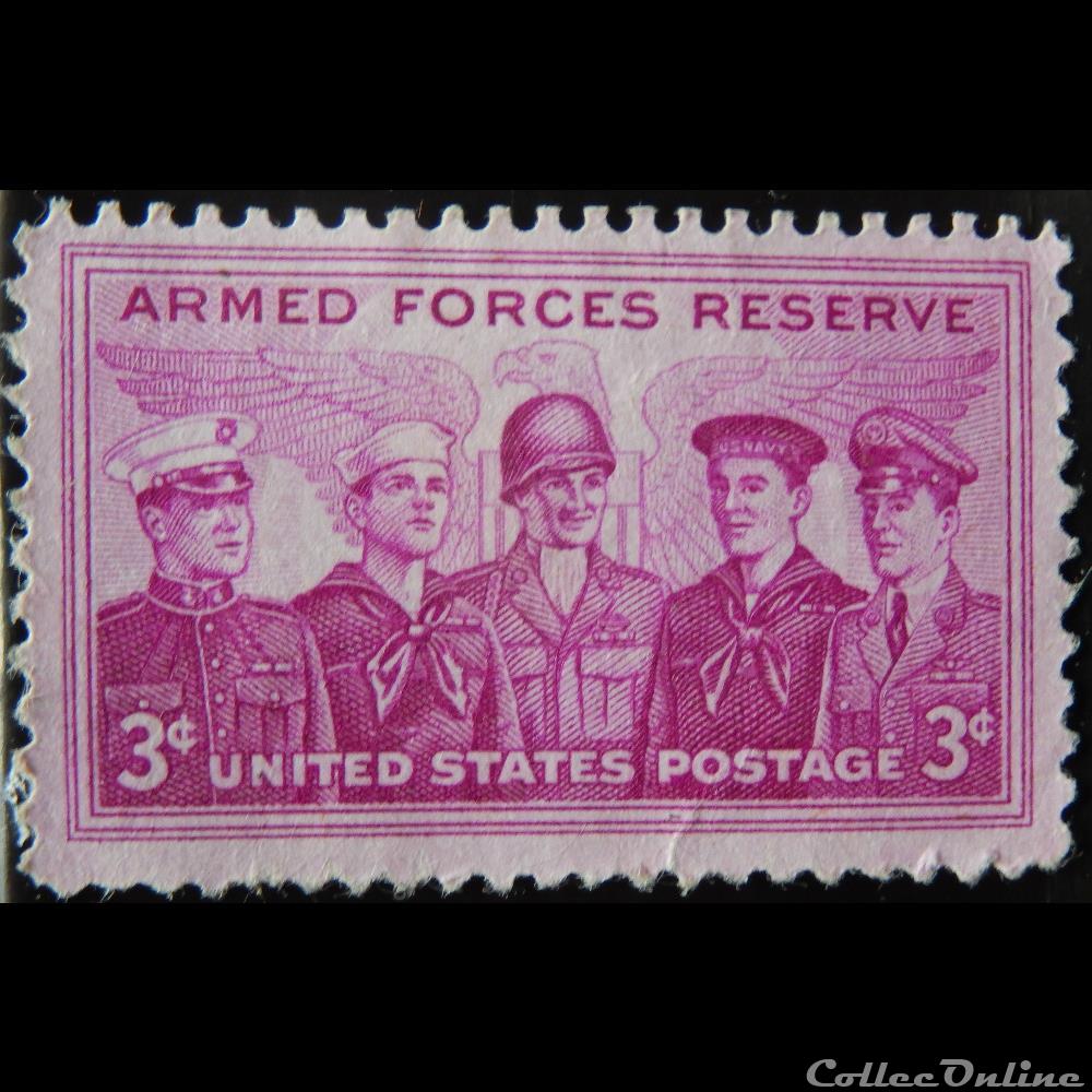 Etats Unis 00594 Corps militaire Américain 3c de 1955 timbre amerique etats unis 00594 corps militaire americain 3c de 1955