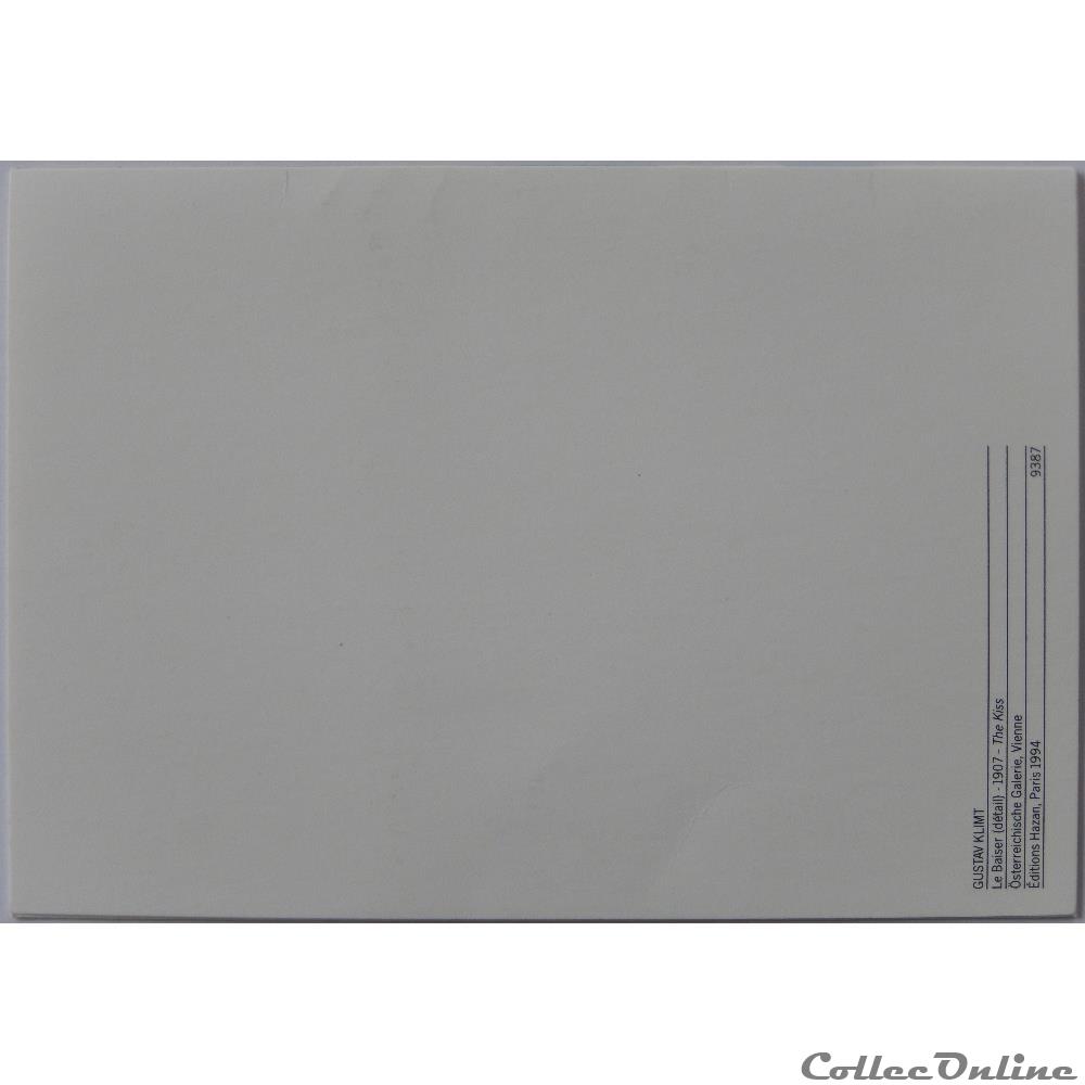carte postale alsace cp peinture le baiser