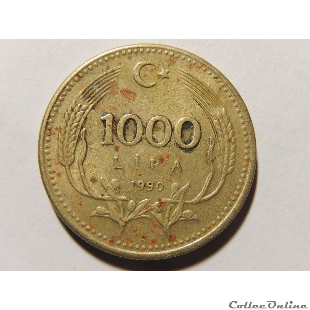 1000 lira de 1990 monnaie monde turquie 1000 lira de 1990