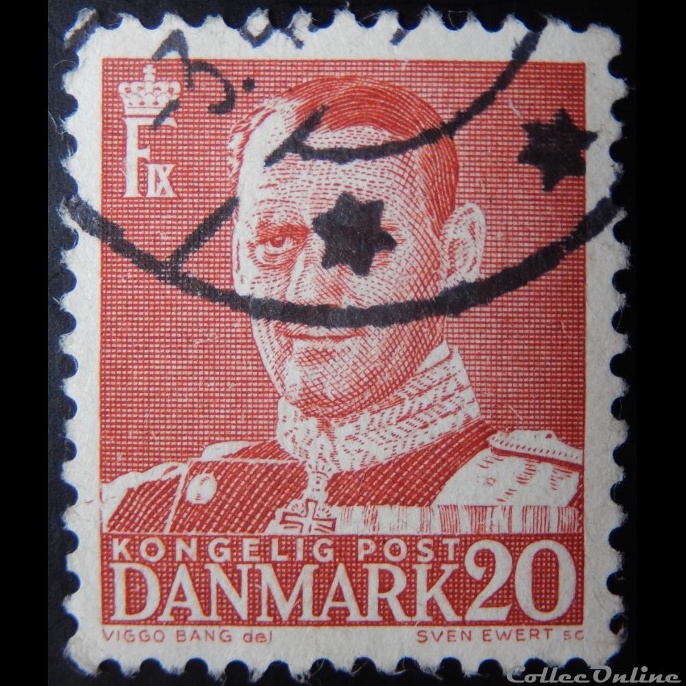 Danemark 00317 roi Frederik IX de 20ore de 1948 timbre europe danemark 00317 roi frederik ix de 20ore de 1948
